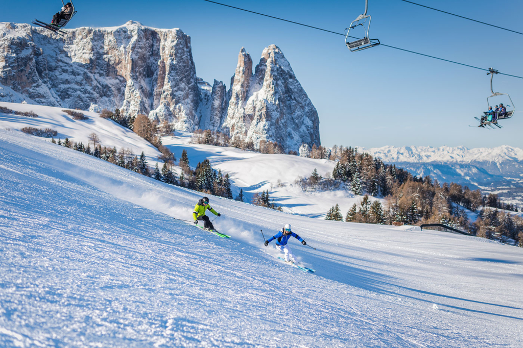 Winterurlaub Seiser Alm Skifahren